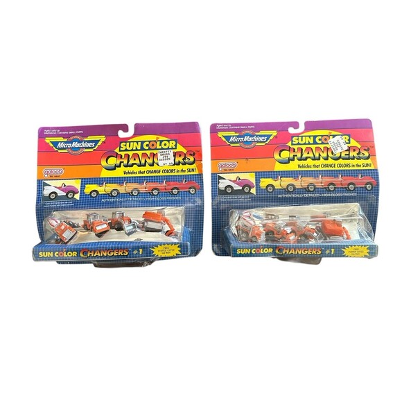 1988 Micro Machines Sun Color Changers #1 Construction Vehicles Galoob No. 6440 - Picture 1 of 8